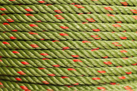 Close-up green rope as backgroundの写真素材