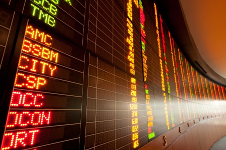 Display of Stock market quotesの写真素材