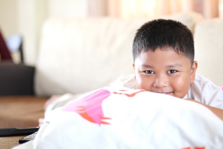 portrait of cute boy child happy