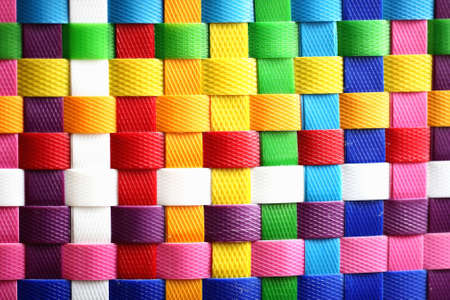 Close-up Colorful basket Texture Backgroundの写真素材