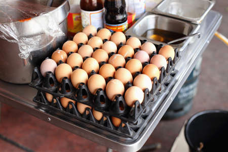 Many eggs for cookingの写真素材