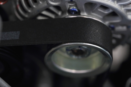 Belt in the engine carの写真素材