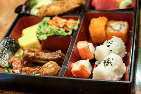 Subset delicious of Japanese foodの写真素材