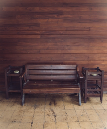 Wooden chair portraitの写真素材