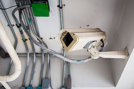 CCTV cameras in the airport.