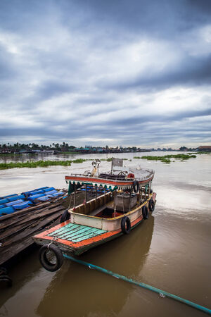 Small boat on the shoreの写真素材