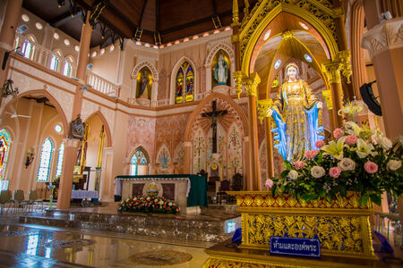 Statue of Our Lady in the church are spectacularのeditorial素材