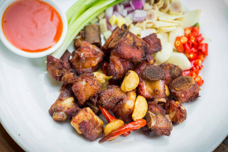 Thailand Food, Pork spareribsの写真素材