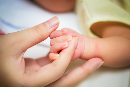 New born baby handの写真素材