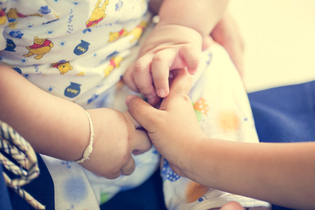 New born baby handの写真素材