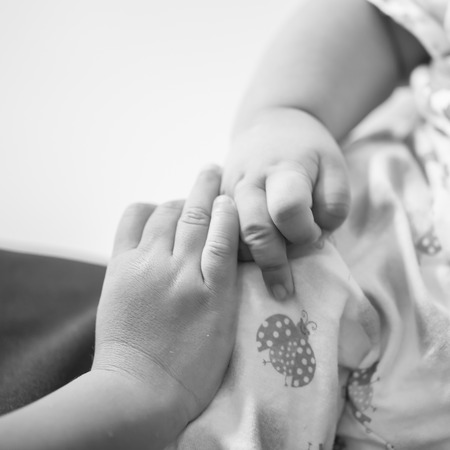 New born baby handの写真素材