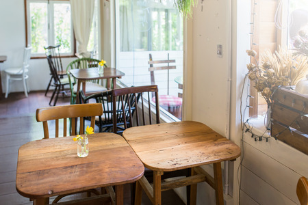 Interior and decoration of a coffee shop, cafeのeditorial素材