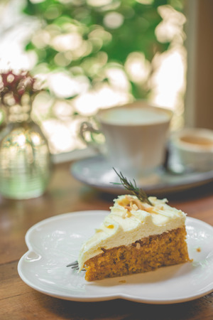 Cake in coffee shop for holidays