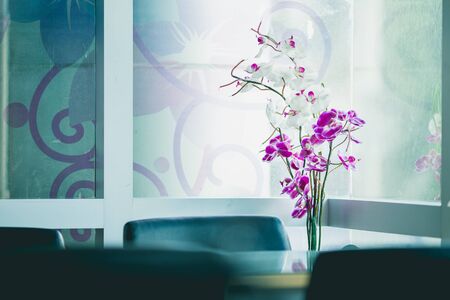 Colorful decoration artificial flowerの写真素材