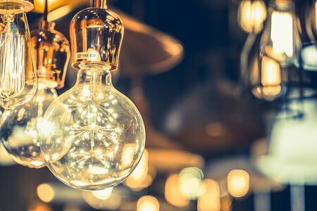 retro luxury light lamp decor glowing ,Retro styleの写真素材
