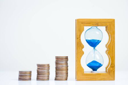 Saving money concept , money coin stack growing businessの写真素材