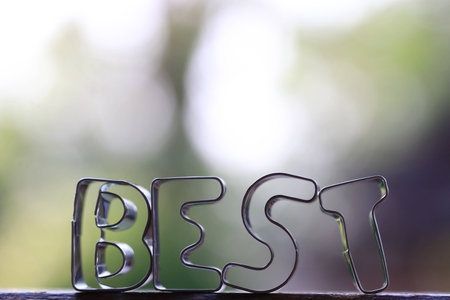 Create of wording by stainless steel letters