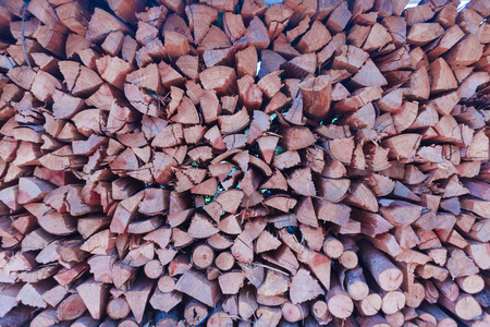 Wood cut to stack together