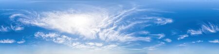 360 panorama sky with clouds in form of dragon for easy use in 3D graphics and panorama for composits in aerial and ground spherical panoramas as a sky dome.の写真素材