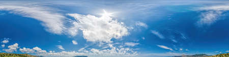 panorama of sky with clouds without ground, for easy use in 3D graphics and panorama for composites...