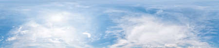 360 panorama sky with clouds without ground, for easy use in 3D graphics and panorama for composites...