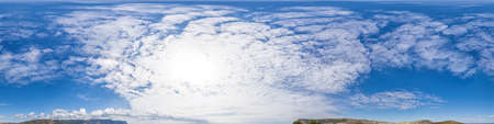 sky panorama with clouds without ground, for easy use in 3D graphics and panorama for composits in...