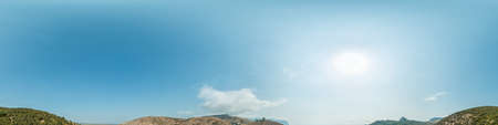 sky panorama with clouds without ground, for easy use in 3D graphics and panorama for composits in...