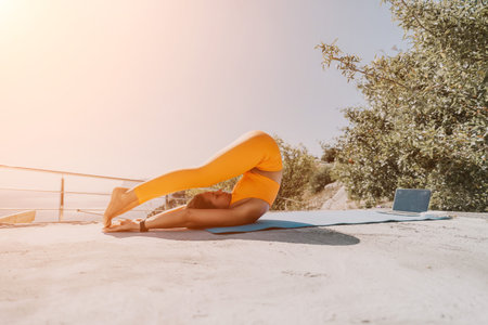 Yoga Practice on a Sunny Day