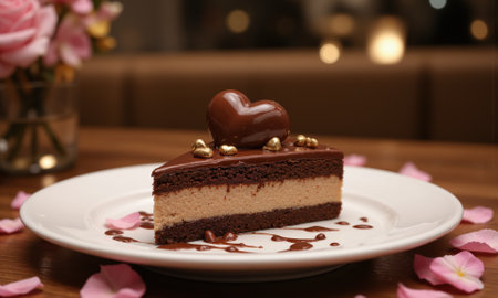 A social media ad for a Valentines Day special dessert at a cafe. The featured item is a heart-shaped mochaの素材