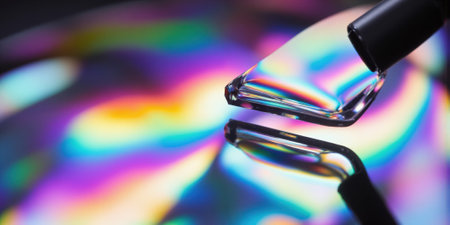 Prismatic Light Refraction - A mesmerizing blend of vibrant prism colors, softly refracting through a gradient blur. This futuristicの素材