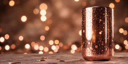 Sparkling Champagne & Festive Rose Gold - A celebratory blend of sparkling champagne gold with rose gold accents, creatingの素材