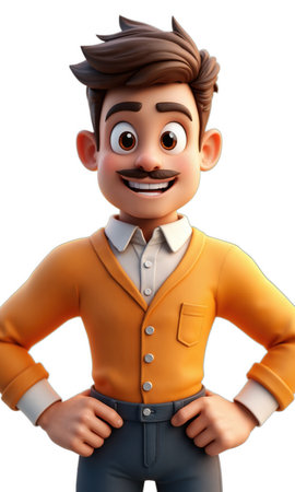 A strategic male entrepreneur in warm amber, with glowing financial charts and innovative business projections behind him, symbolizing his leadershipの素材