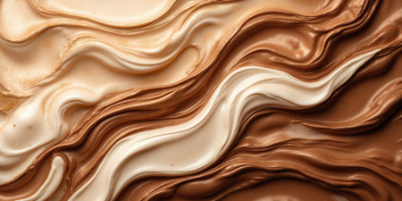 Fluid Mocha Mousse and Cream Swirls with Soft Golden Shimmer for a Luxurious Feel A rich and soothing design withの素材