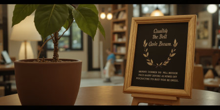 Company values frame leaves value. Golden frame, leaves, company values symbol.の素材