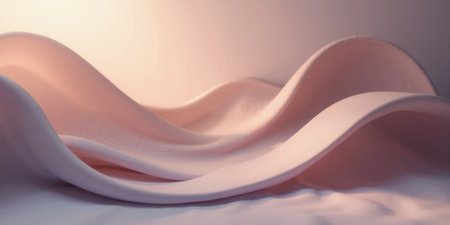 A minimalist abstract composition in mocha, musse, with touches of muted lavender and light gray creates a tranquil, stylish ambiance.の素材