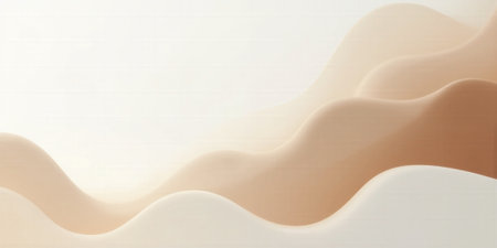 Mocha and Cream Abstract Shapes A white background with overlapping abstract shapes in mocha and cream. The shapes are minimalの素材