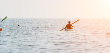 Kayaking Sea Ocean Person - Kayaking in ocean during the dayの写真素材
