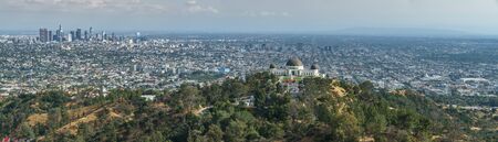 Los Angeles Panorama, Hollywood Hills, California (USA)の写真素材