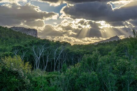 Beautiful Mountains of the Balearic Islands.の写真素材