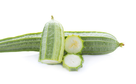 Round zucchini isolated on a white background.の写真素材