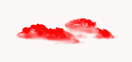 red cloud on white backgroundの写真素材