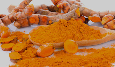 Turmeric isolated on white