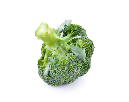 Fresh broccoli isolated on white backgroundの写真素材