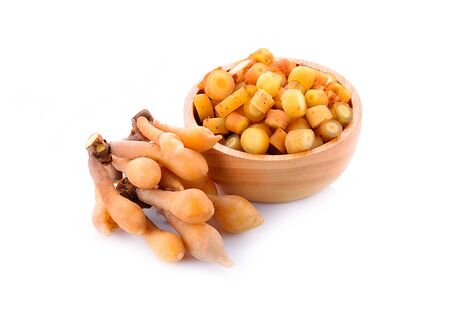 Fingerroot, Kaempfer, Boesenbergia on a white background.の写真素材