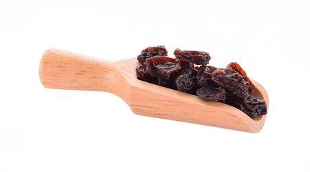 Raisins on a white background.の写真素材