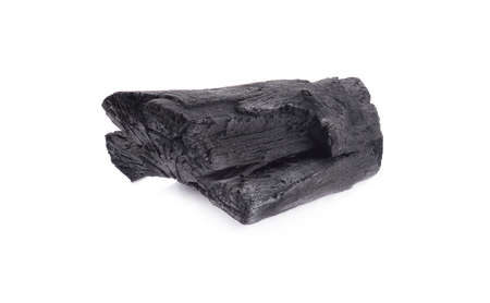 Coal on Isolated White Backgroundの写真素材