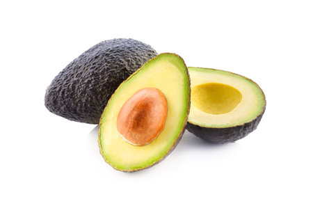 Fresh avocado isolated on a white background
