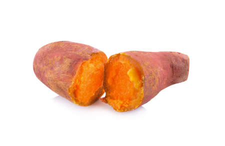 Sweet potato isolated on a white backgroundの写真素材