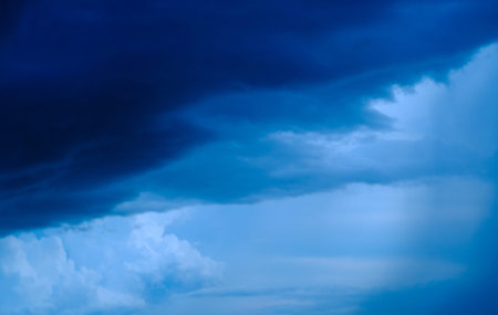 Blue sky background with clouds. Beautiful nature background