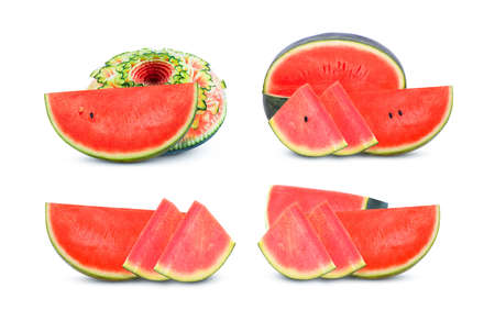 watermelon isolated on white backgroundの写真素材